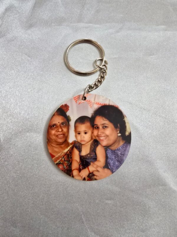 Round Personalized Photo Keychain
