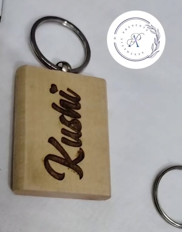 Wooden Engraving Keychain
